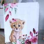 Fleece Blanket Safari Pink And Maroon Rose Wonderland