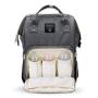 4AKID Grey Backpack Baby Diaper Bag