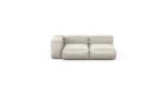 Two Module Chaise Sofa - Velvet - Creme - 199CM X 115CM