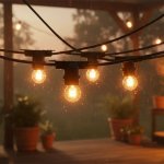 Festoon Outdoor String Lights Black - Inline Lamp Holder