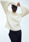 Mohair-blend Rib-knit Jumper - Light Beige