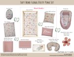 Cot Duvet Bedding Soft Boho Floral Dusty Pink Set