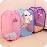 Pop-up Mesh Laundry Hamper - Foldable & Portable Ideal For Clothes Socks Underwear Toys & More - Nylon Storage Basket For Home O