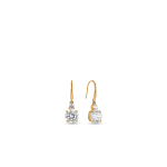 Yellow Gold Cubic Zirconia Drop Earrings