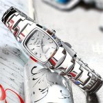 Women's Watch Luminous Tonneau Pointer Quartz Watch Wr Luxury Rhinestone Analog Wrist Watch