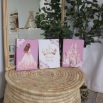 Canvases Purple Castle Crown Princess Set
