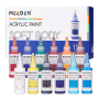 12-COLOR Soft Body Acrylic Paint Set - 60ML Artist Squeeze Bottles