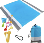 2M X 2.1M Waterproof Beach Blanket Picnic Mat With 7 Piece Sand Bucket Toys