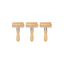 3 Pack - Large Wooden Flour Rolling Pin - Brown