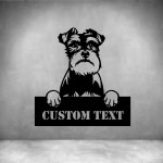 Schnauzer With Custom Text - 450MM Grey