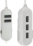 WHIZZY White 5 Port USB Family Car Charger