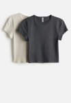 2-PACK T-shirts - Beige & Grey