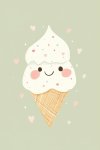 Cute Ice-cream 1 Canvas Print - 600MM X 600MM