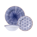 Tramontina Abstratta 12-PIECE Decorated Porcelain Plate Set With Bowls