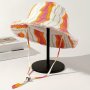 Chic Women's Washed Cotton Bucket Hat With Raw Hem - Breathable Adjustable Drawstring For Outdoor Adventures & Casual Attire