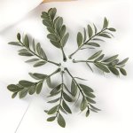 20PCS Simulation Plant Leaves Fake Green Plant Potted Decor Plastic Water Grass Bunch Bonsai Flower Wreath Accessories Decoration
