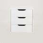 Secaleni Floating Side Table Three Drawer White