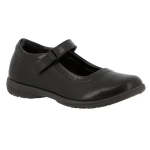 Scarlett Velcro Youth School Mj Shoes - Black - 7