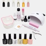 High Quality Uv led Glam Gel Nail Polish Starter & Soak Off Kit - Monochrome