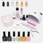 High Quality Uv/led Glam Gel Nail Polish Starter & Soak Off Kit - Monochrome