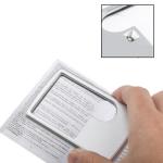 1 LED Illuminated Credit Card Design 6X 3X Jewelry Magnifier Silver