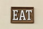 Eat Sign Wood & Enamel – 30X20.5CM