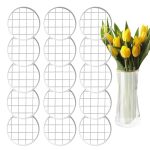 Mason Jar Flower Insert Lid For Regular Mouth 15 Pcs Flower Grid Frog For Arrangement Vase Metal Mason Jar Flower Organizer Lid