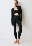 Softmove Zip-through Sports Top - Black