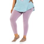 Plus Size Basic Long Leggings - Mauve