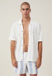 Cotton On Stretch Swim Short - Pale Blue Stripe