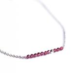 Silver & Garnet Gemstone Bracelet - Garnet