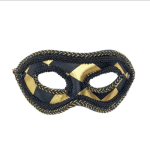 Black And Gold Check Masquerade