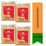 Whole Wheat Flour Atta 5KG Pack Of 4 Whole Wheat Flour For Chapati Roti & Tortillas Soft Flatbreads &