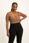 Giana Square Neck Bodysuit - Mocha - M
