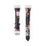 Floral Band For Fitbit Charge 3 Size M/l - Black & Red