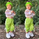Green Pants With White Hoody Top