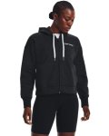 Women's Ua Essential Fleece Script Full Zip - Black XS