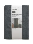Charcoal Grey Basketweave Unlined Curtain - 140 X 218 Cm Grey