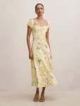Sallie Petite Tie Front Midi Dress - 16 Saffia Ditsy