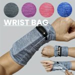 Unisex Running Hand Wrist Guard Storage Bag Zipper Sweat Band Wrist Support Wristband Sweatband Wrist Wallet Suitable For Gym Fi