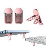 Ponicor 2PCS Zinc Alloy MINI Foldable Laptop Stand Portable Computer Keyboard Riser With 2 Adjustable Angles Self-adhesive Invis