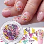 3D Nail Dried Flowers Stickers: MINI Colored Dried Flowers For Nails - Art Resin Diy Craft Supplies - Summer Nail Art Decoration