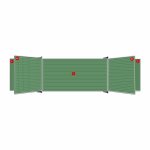 Educational Board Non-magnetic Chalkboard 1220 1210 - Squares 1 Side - Swing Leaf - Option B
