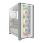 Corsair White Icue 4000X Rgb Mid Tower Windowed PC Case