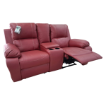 Lyla 2 Seater Console Recliner In Fabric