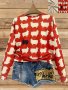 3D Sheep Pattern Crew Neck Pullover Sweater Casual Long Sleeve Knitted Sweater For Fall & Winter Women's Clothing