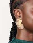 Goldair Gold Small Wire Petal Stud Earrings