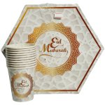 Eid Mubarak Hexa Paperplate Set 20PC