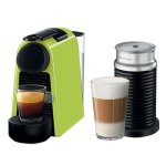 Nespresso Essenza Bundle With Aeroccino Milk Frother Lime Green
