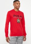 Polo Mens Crest Logo Long Sleeve Tee - Red